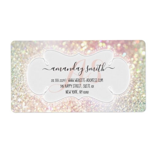 Custom Wedding RSVP Bridal Shower Holograph Glitte Label