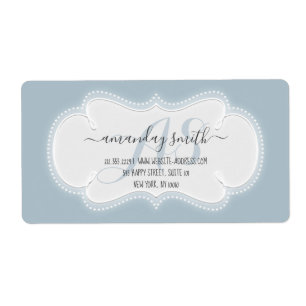 Custom Wedding RSVP Bridal Shower Smoky Blue Label