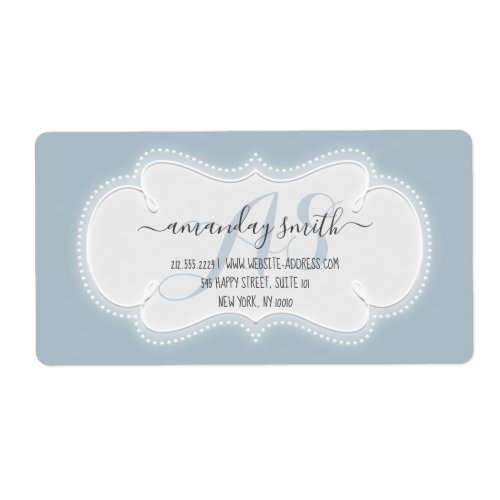 Custom Wedding RSVP Bridal Shower Smoky Blue Label