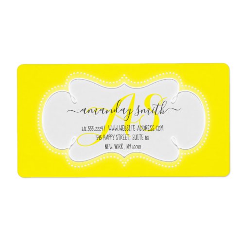 Custom Wedding RSVP Bridal Shower Yellow Sorrento Label