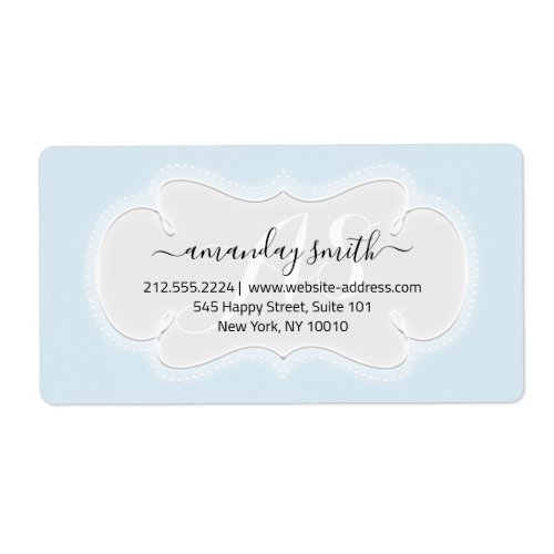 Custom Wedding RSVP Bridal Sweet 16th White Blue Label