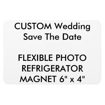 Custom Wedding Save The Date Photo Fridge Magnet by PersonaliseMyWedding at Zazzle