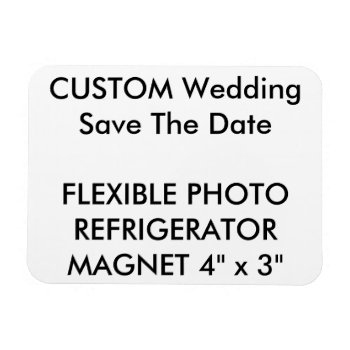 Custom Wedding Save The Date Photo Fridge Magnet by PersonaliseMyWedding at Zazzle