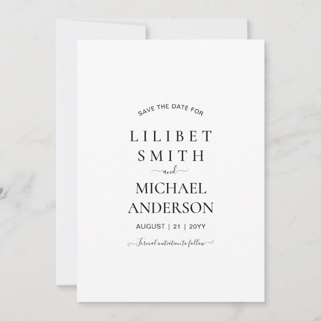 CUSTOM WEDDING SAVE THE DATE TEMPLATE - ADD IMAGES (Front)