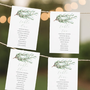 Custom Wedding Seating Chart with Rosemary Botanic Invitation