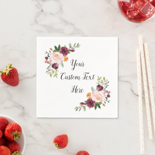 Custom Wedding Serviettes Personalized Reception Napkins