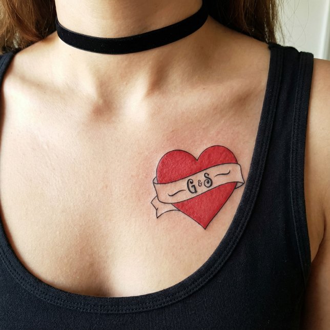 Custom Wedding Shower Party Monograms Temporary Tattoos (Creator Uploaded)