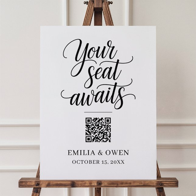 Custom Wedding Sign Your Seat Awaits (Creator Uploaded)