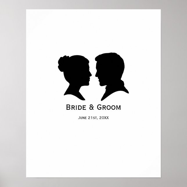 Custom Wedding Silhouette Autograph poster (Front)