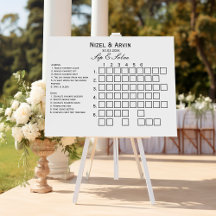 Custom Wedding sip solve crossword puzzle template