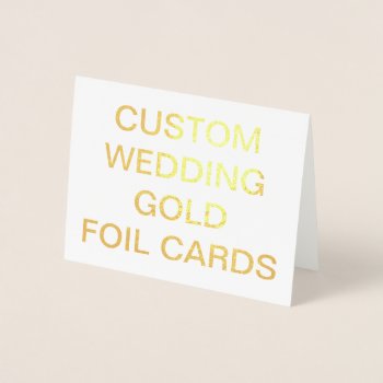 Custom Wedding Small Personalized Gold Foil Card by APersonalizedWedding at Zazzle