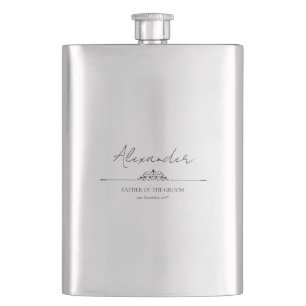 Custom Wedding Souvenir Father of the Groom Flask