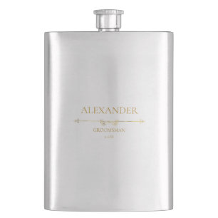 Custom Wedding Souvenir GROOMSMAN Flask