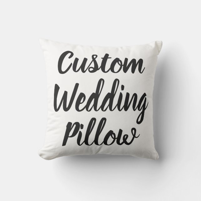 Custom Wedding Square Throw Pillow Blank Template (Front)