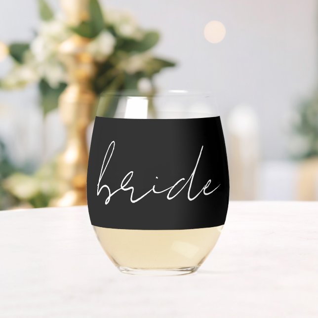 custom wedding stemless wine glass favor (Insitu (Wedding))