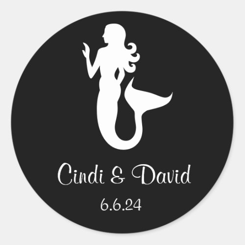 Custom Wedding Sticker Mermaid