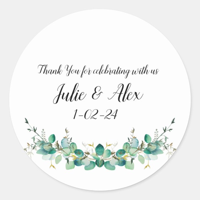 Custom Wedding Stickers (Front)