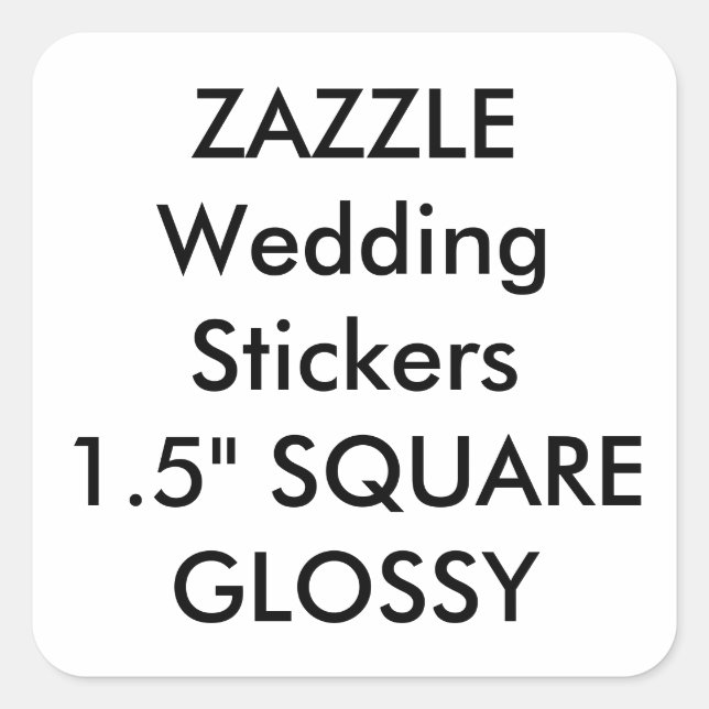 Custom Wedding Stickers 1.5" SQUARE GLOSSY, 20 pk. (Front)