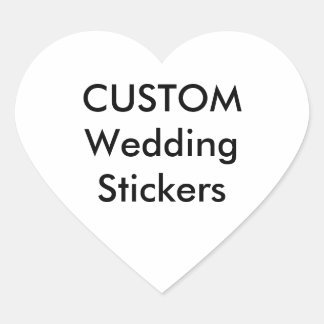 Custom Wedding Stickers HEART GLOSSY (20 pk.)