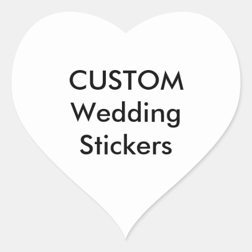 Custom Wedding Stickers HEART GLOSSY 20 pk