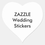 Custom Wedding Stickers Heart Glossy (20 Pk.) at Zazzle