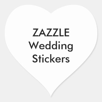 Custom Wedding Stickers Heart Glossy (20 Pk.) by TheWeddingCollection at Zazzle