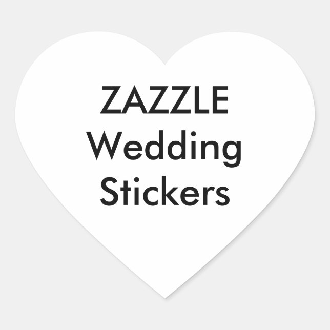 Custom Wedding Stickers HEART GLOSSY (20 pk.) (Front)