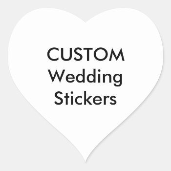 Custom Wedding Stickers Heart Matte (20 Pk.) by APersonalizedWedding at Zazzle