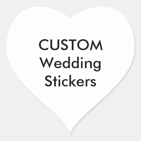 Custom Wedding Stickers Heart Matte (20 Pk.)
