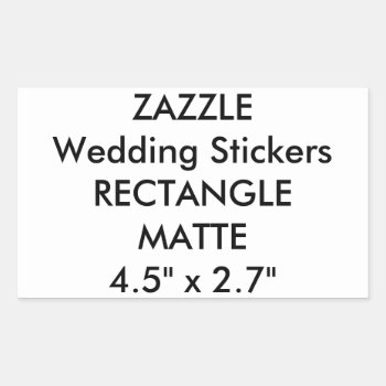 Custom Wedding Stickers Rectangle Matte (4 Pk.) by ZazzleWeddingBlanks at Zazzle