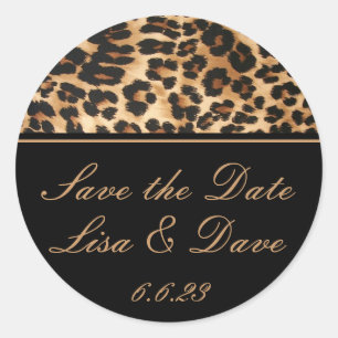 Custom Wedding Stickers Save the Date Safari