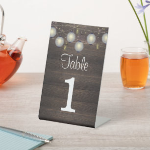 Custom Wedding Table Number Pedestal Sign