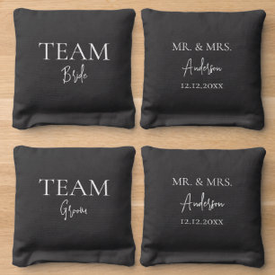 Custom Wedding Team Bride, wedding gif Team Groom  Cornhole Bags
