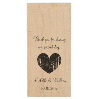 Custom wedding thank you favor USB flash drive