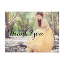 Custom Wedding Thank You Photo Card