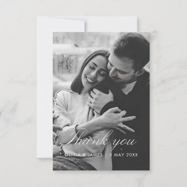 Custom Wedding Thank You Printable Card (Front)