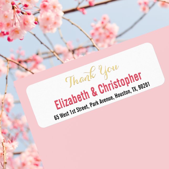 Custom Wedding Thank You Return Address Label (Custom Wedding Thank You Return Address Label)