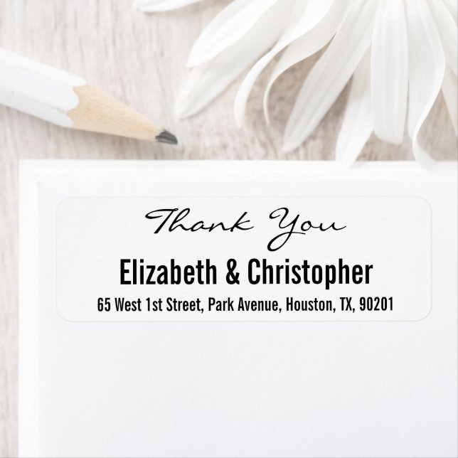 Custom Wedding Thank You Return Address Label (Insitu)