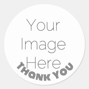 custom Wedding Thank You Single Photo Sticker