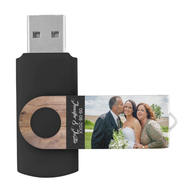 Custom Wedding Thumb Drives - Family Photos (Opened)