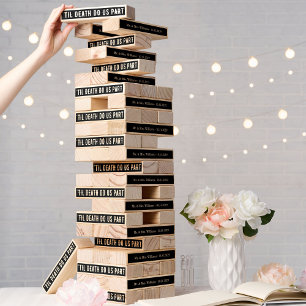 Custom Wedding Til Death Do Us Part Giant Game Topple Tower