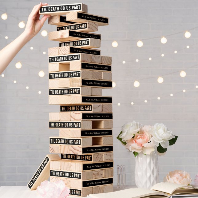 Custom Wedding Til Death Do Us Part Giant Game Topple Tower (Creator Uploaded)