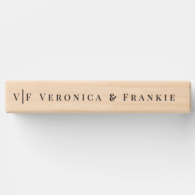 Custom Wedding Topple Tower | Yard Game | Monogram (Front)