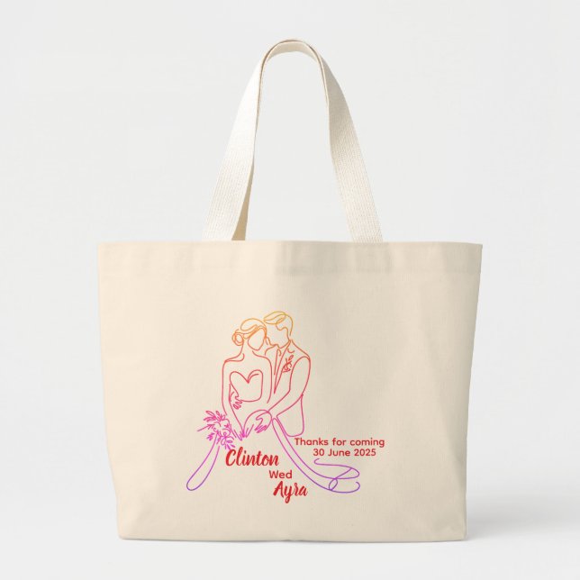 Custom Wedding Tote Bag – Personalized  (Front)