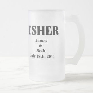 Custom Wedding Usher Beer Mug
