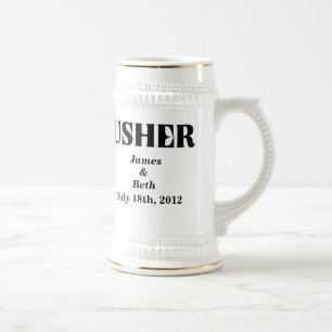 Custom Wedding Usher Beer Stein