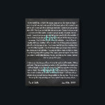 Custom Wedding Vows on Canvas Print<br><div class="desc">A constant reminder of the vows that you made on your special day. Customizable size,  color etc. A great wedding,  anniversary or just because gift!</div>