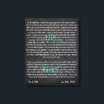 Custom Wedding Vows on Canvas Print<br><div class="desc">A constant reminder of the vows that you made on your special day. Customizable size,  color etc. A great wedding,  anniversary or just because gift!</div>