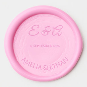 Custom Wedding Wax Seal Sticker Romantic Monogra