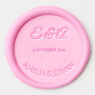 Custom Wedding Wax Seal Sticker Romantic Monogra
